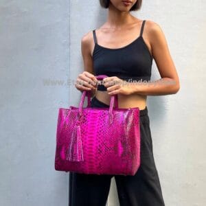 Hot Pink Python Tote