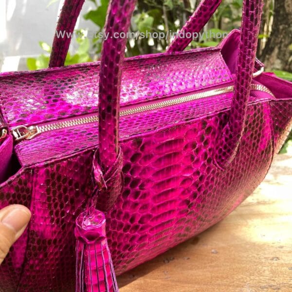 Hot Pink Python Tote