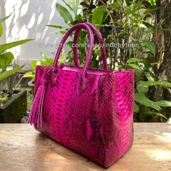 Hot Pink Python Tote