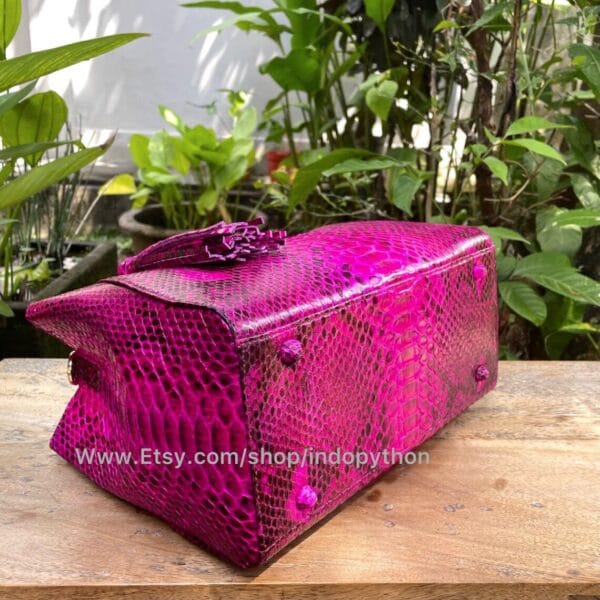 Hot Pink Python Tote