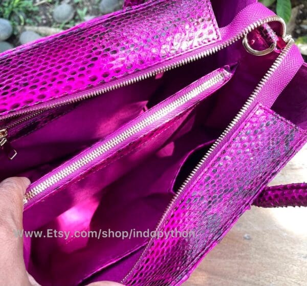 Hot Pink Python Tote