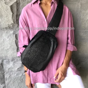 Men's Python Sling Bag