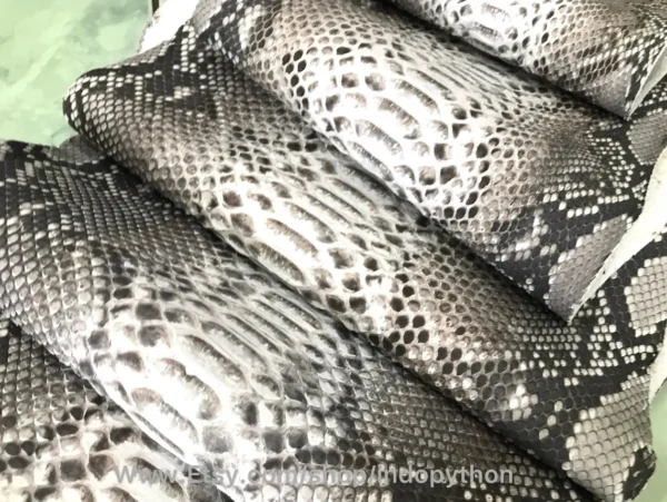 Natural Gray Python Leather