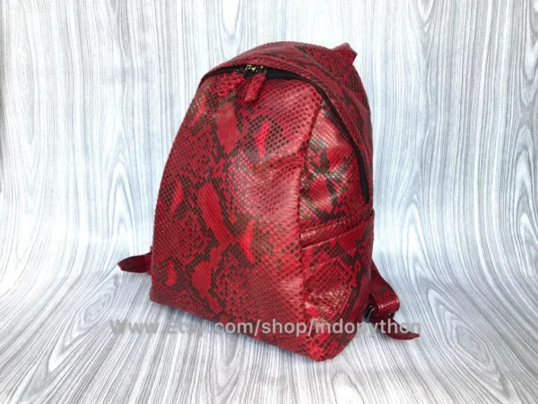 Red Python Snakeskin Bag