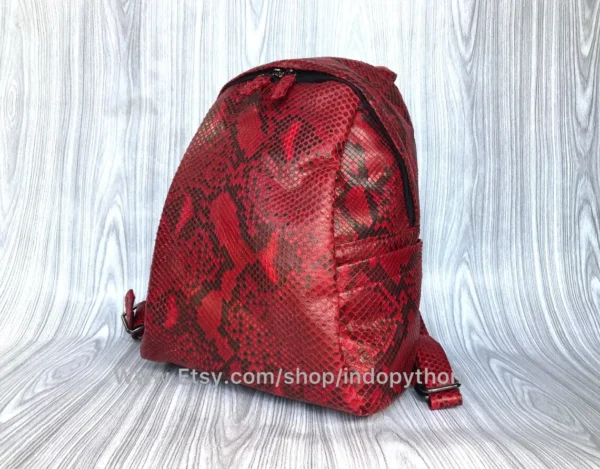 Red Python Snakeskin Bag