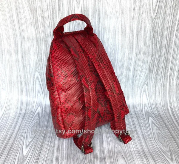 Red Python Snakeskin Bag