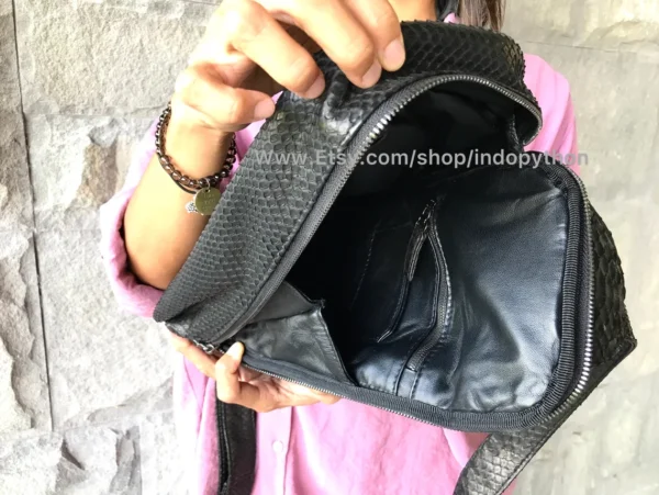 Unisex Python Snakeskin Bag