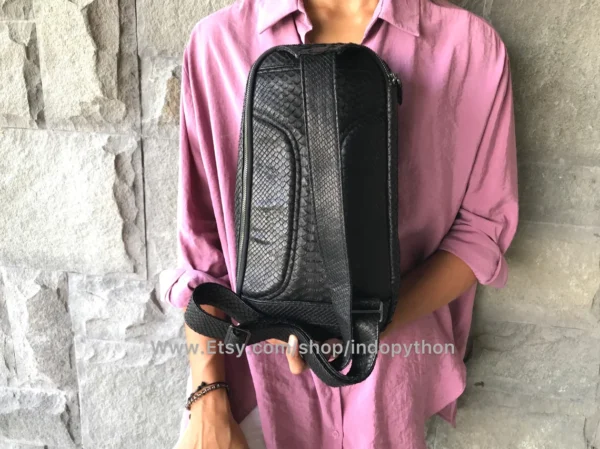 Unisex Python Snakeskin Bag