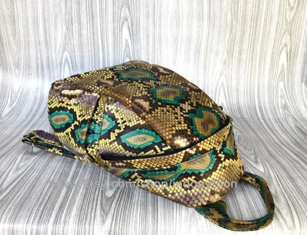 Vibrant Multicolor Python Bag