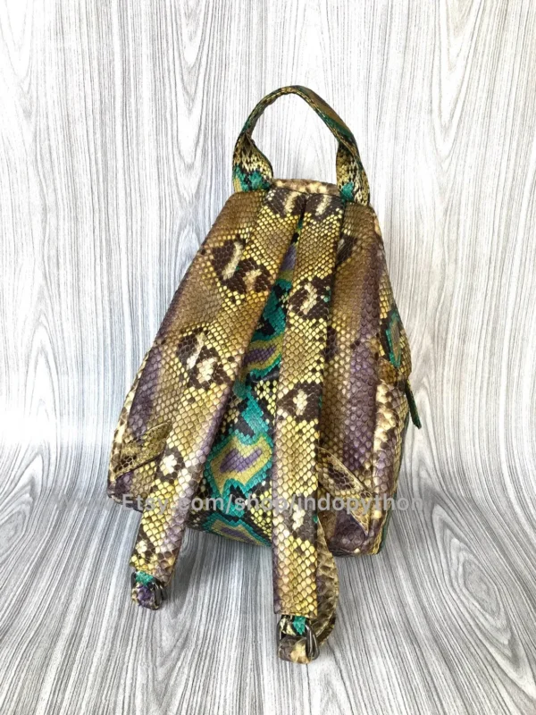 Vibrant Multicolor Python Bag