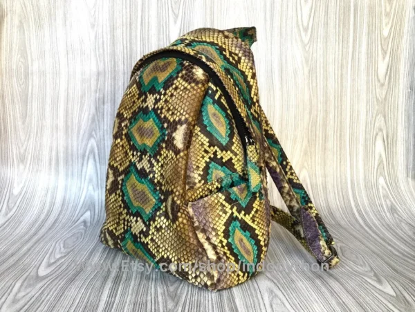 Vibrant Multicolor Python Bag