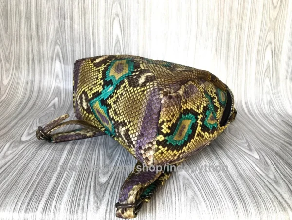 Vibrant Multicolor Python Bag