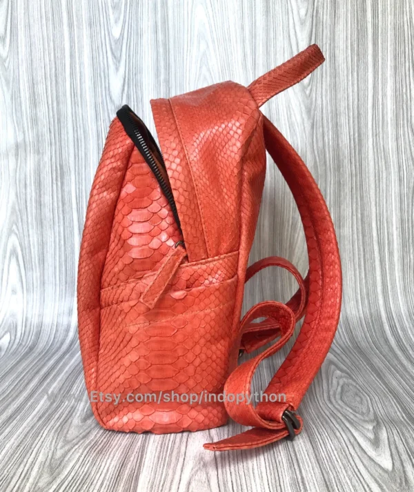 Vibrant Orange Python Purse