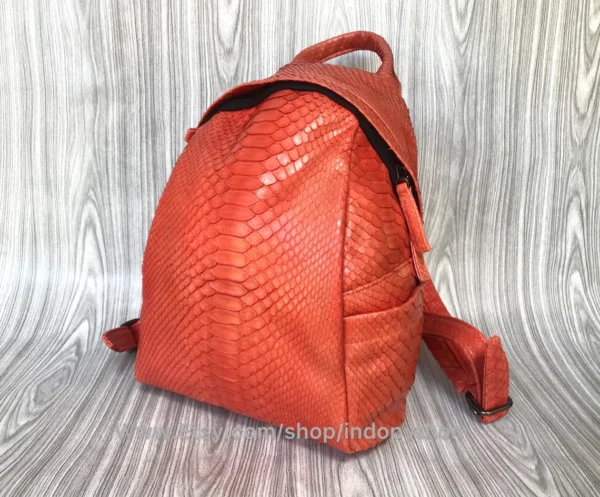 Vibrant Orange Python Purse