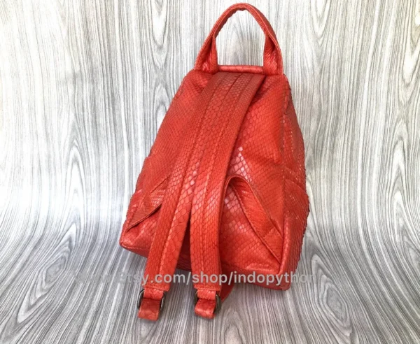 Vibrant Orange Python Purse