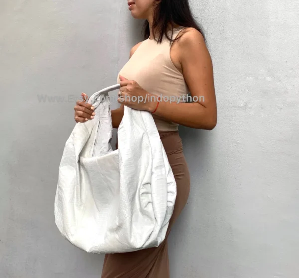 White Python Leather Bag