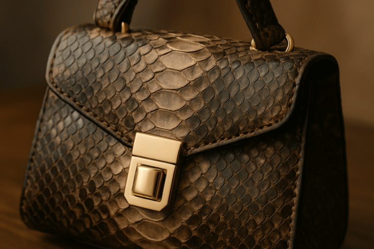 python leather bags vs cowhide comparison