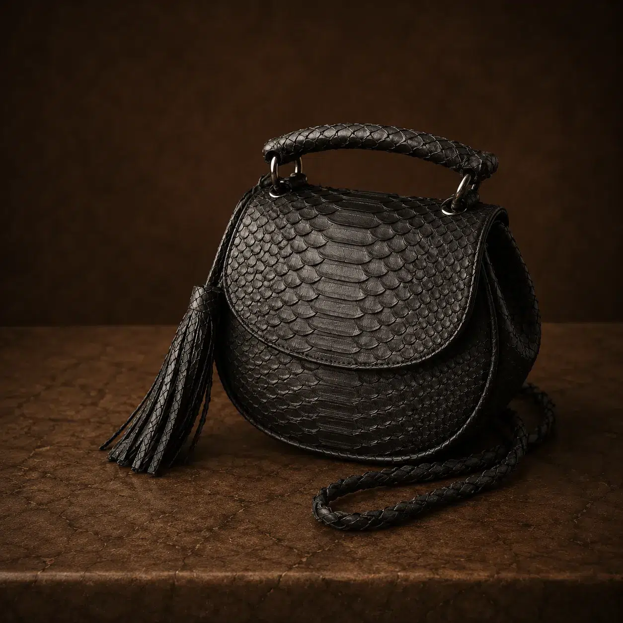 snakeskin small bag