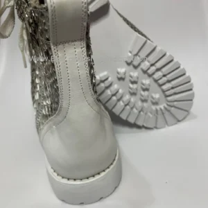 Black & White Python Leather Ankle Boots 1