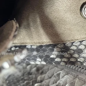 Black & White Python Leather Ankle Boots 1